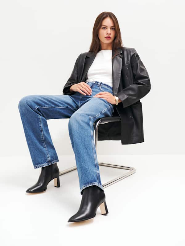 Gillian Ankle Boot - Black Leather